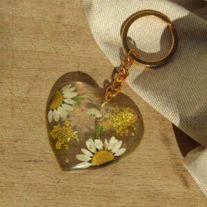 Porte-clé cœur "Céleste"
