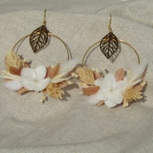 Grandes boucles d'oreille rondes "Adélaïde"